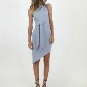 Bec & Bridge Winkworth Asymmetrical One Shoulder Bodycon Mini Dress Blue Women 2